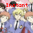 Pixelated anime-style character in blue uniform with red accents, multiple copies arranged horizontally under changing text.