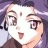 A 48x48 pixel animated buddy icon featuring a stylized anime character with purple hair and large expressive eyes on the left, paired with "Anime IM" text in white pixelated font on black background to the right.