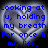 Blue pixelated text over heart-shaped backgrounds with a glowing effect on black and gray fields.