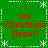 Green background with white dashed border and snowflake corners, red text reading 'LUV Christmas Elves!!' repeated four times in a