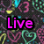 Four distinct display text and symbols: 'Live' over hearts, 'Laugh' over stars, 'Love' over abstract shapes, and a blank
