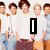 A four- of pixelated images showing a group of young men in various poses with overlaid text elements