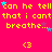 A static image with bright pink background, yellow text repeating 'can he tell can he tell that i cant breathe...', and small blue/purple stars scattered throughout.