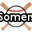 Pixelated icon shows a white drum with red accents and four crossed light brown drumsticks, overlaid by bold black-and-white text reading "Bomber".