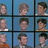 pixelated headshots on blue background with central red, green, and yellow blocks obscuring sections