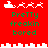 Red background with green text reading 'PreTTy freakin bored' and white pixelated Santa sleigh and reindeer icons, showing animation changes in reindeer count and cityscape elements.