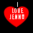 Four red heart-shaped icons with white text "LOVE JENNA" on black background, each featuring a small vertical line at the top center.