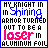 A 3x3 contact sheet of an animated AIM buddy icon showing frame-by-frame changes in text, with the phrase "MY KNIGHT IN ARMOR TURNED OUT TO BE A LASER IN ALUMINUM FOIL" displayed across all frames.