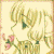 Animated sequence of a stylized angel figure with flowing hair, pink flowers near the face, and repeated 'Angel' text overlay on a pale yellow background.