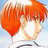 A 48x48 pixel buddy icon featuring a side-profile anime character with bright orange hair against a light blue background, paired with a black panel displaying "Anime IM" and "COM" text in white pixelated font.