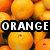 Pixelated orange fruit background with bold black text overlays reading ORANGE and you glad to see me??? in white lettering.