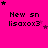 A bright pink background displays repeated text "New sn lisaxox3" with varying star positions across a
