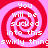 A static image with four identical red and pink spiral patterns arranged in a , each containing white text reading 'You will be sucked into this swirly thing' on a solid background