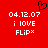 Red background with white pixelated text and a black heart outline; the top-left corner shows a small black heart symbol.