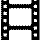 Black and white film strip frames with perforated edges arranged in a pattern on gray background