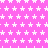 A static image of a pink background covered with white star shapes , with one gray rectangular area at the bottom right corner