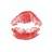 A pixelated red and brown circular icon with a white horizontal band across the middle, set against a light background.
