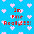 Blue background with pink pixelated hearts and red text reading "Im Fine Really!!!!!" repeated in multiple positions.
