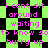 Pixelated text in pink lowercase letters repeats 'i cant sit around waiting to know so hurry up' over a green and black checkered background with diamond-shaped black pixels.