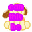 Pixelated dog with brown ears and light tan body, three variations show text overlays changing from 'can this be' to 'any cuter' then question marks.
