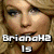 Pixelated image of a woman with blonde hair and blue eyes, text overlay reading 'BrianaH2 is The No.1 Of Taylor Swift!' in blocky font.
