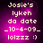 Pixelated text on a purple gradient background with light pink and dark magenta hues, showing 'Josie's lyken da date _10-4-09_ lolzzz :)' in four identical