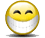 Yellow circular face with closed eyes and wide toothy grin, shown in multiple poses against gray background.