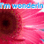A pink flower with a dark brown center appears in three vertical , each displaying different colored text overlays