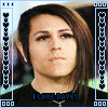 identical static images showing a person with shoulder-length brown hair wearing a black top and silver necklace, with blue text reading "I LOVE DAVET" below the face