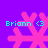 Pixelated pink snowflake icons with cyan text 'Briann <3' on a purple background, displayed in four positions
