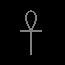 nine white symbols on black background, with central symbol rotating clockwise while others remain static