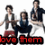 Three figures in stylized poses with red text 'love them' below, rendered in pixelated low-resolution style.