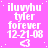 A static image with a bright pink background displays repeated white text and a small heart symbol arranged in a pattern