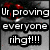 A four- shows a red eye with tears; the top-left displays text while others show only the eye