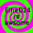 Four identical display text over a green and pink spiral background with no visible animation changes