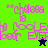 Pixelated text and symbols on a split background with green, dark blue, and purple hues.