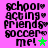 Pixelated text list on pink background with green star changing to light blue in bottom-right corner across frames.
