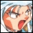 Pixelated anime-style character face with wide eyes and open mouth, next to black background with white text reading "AnimeIM" and "com".