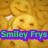 smiley face icons with text "Smiley Frys" in various colors over a background of golden-brown fried items