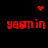 Red pixelated text 'yasm in' appears four times on a black background with animated red dot patterns above and below the text.