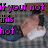 Pixelated image of a person in white underwear and dark pants with pink text overlay reading "If your not DONT TALK this hot TO ME !!!".
