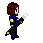 Pixel art character with brown hair and blue eyes holds a glowing white object, shown in three poses with speech bubbles reading 'I am Sailo' and 'Anime !!!!'