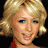 Pixelated 48x48 animated contact sheet showing three sampled frames of a blonde woman with varying expressions and hair positions against dark backgrounds.