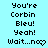 Pixelated text on light blue background with two identical side-by-side text blocks and a heart symbol replacing the 'o' in 'no' on the right block.