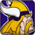 Animated icon shows two football players in yellow and purple uniforms with helmets, one holding a green object.