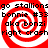 Red and white spiral pattern with overlaid black text reading 'go stallions go stallions bonnie #33 bonnie #33 aka bonzi aka bonzi right crash right crash' in pixelated font.