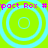 Four identical cyan concentric circles on a bright green background with pink text reading "pact Rox #pact Rox #" at top and bottom.