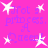 A static image with a bright pink background featuring repeated purple text and white star symbols arranged in a pattern