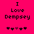 Pixelated text on bright pink background with animated heart symbols changing position.