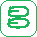 Pixelated green 'B' and 'S' letters on gray background with green border; right 'S' contains yellow heart symbol.